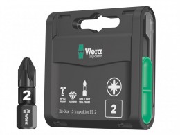 Wera Bit-Box 15 Impaktor PZ2 x 25mm,15 Piece £17.99